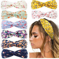 Huachi Boho Headbands for Women Floral Print: Summer Twist Headband for Beach, Elastic Women's Fashion Head Bands