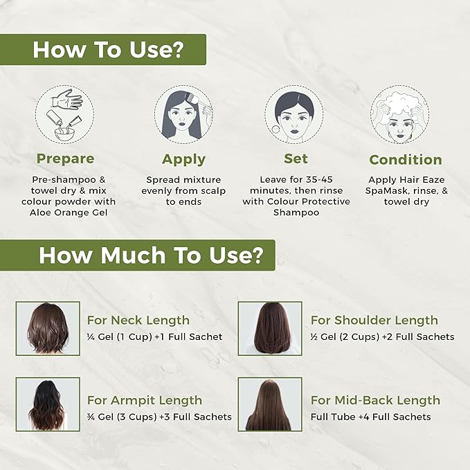 Indus Valley Natural Organic Damage Free Gel Hair Color | Ammonia Free, Vegan & Cruelty Free | Up to 100% Gray Coverage, Long Lasting Results | Light Brown 5.0 (20gram+200ml)