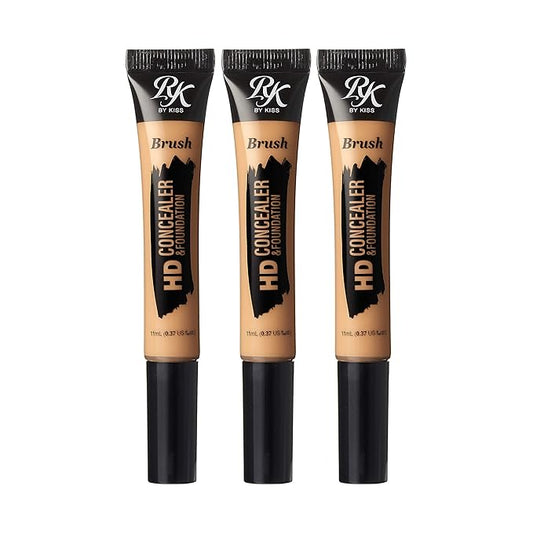 Ruby Kisses HD Brush Concealer & Foundation 3 Pack (Toffee)
