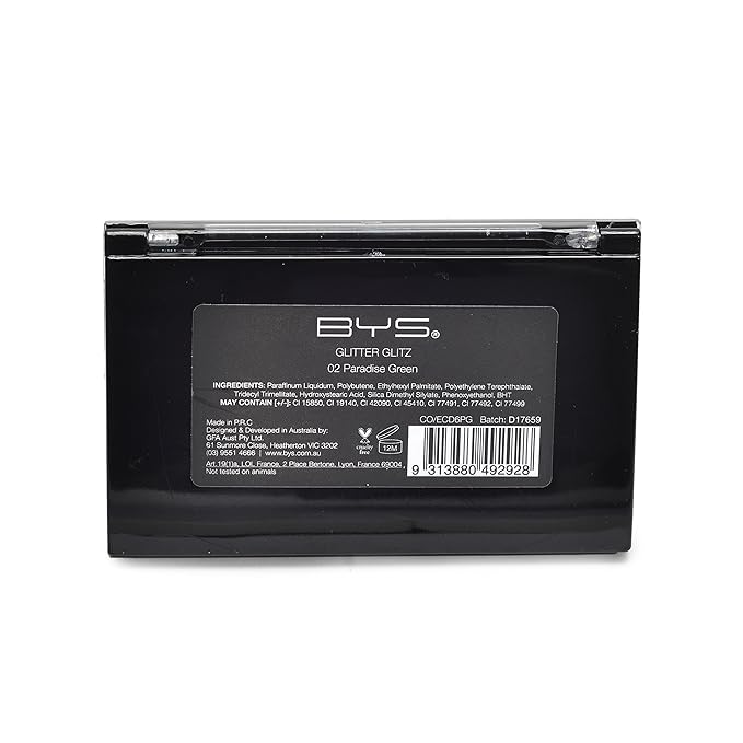 BYS Glitter Glitz Gel for Eyes and Face 6 Shade Makeup Palette - Paradise Greens
