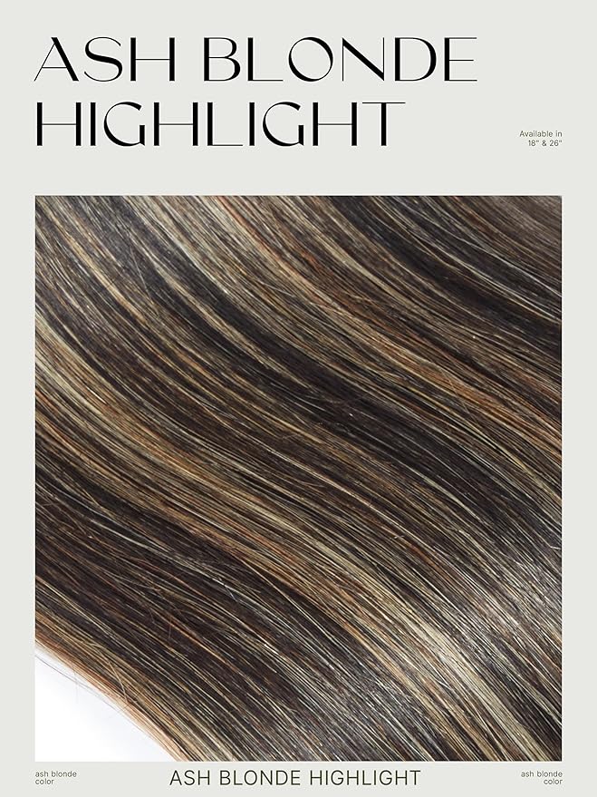 Frodio Clip in Ponytail Extension Human Hair for women Straight 18 Inches Long Straight Hair drawstring Ponytail Highlight