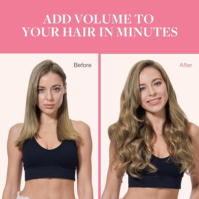 GOO GOO Clip in Hair Extensions Real Human Hair, Remy Human Hair Extensions Clip ins for Women, Natural Human Hair, 18inch 110g 7Pcs, 7 Bronde