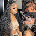 26 Inch Deep Wave Lace Front Wigs Human Hair Pre Plucked 13x6 HD Transparent Lace Frontal Wigs Human Hair 200 Density Deep Curly Glueless Wigs Human Hair For Women
