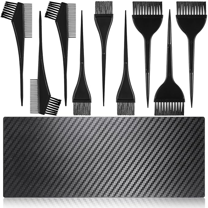 10 Pcs Hair Dye Brush Kit Hair Color Brushes Hairs for Women Men Color Applicator Brushes Combs Professional Colors Brush Sharp Tail Comb Reusable Colors Applicator for Salon Use Home DIY Dyeing