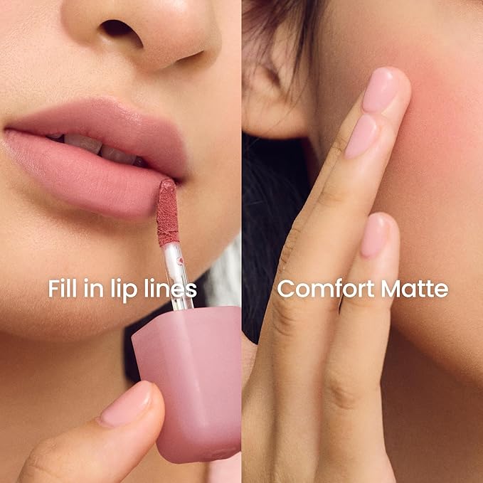 COLORGRAM NUDE BLUR TINT 02 CHARMING PINK | Soft Velvet Matte Lip Stain & Cheek Tint | Lightweight Blurring Tint for a Smooth & Airbrushed Finish | 24H Hydration, Long-Lasting & Non-Sticky Formula