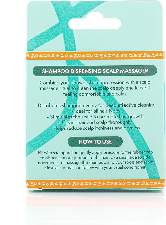 Nature Spell Shampoo Dispensing Scalp Massager, Soft Silicone Brush, Suitable for All Hair Types, Waterproof & Easy to Clean