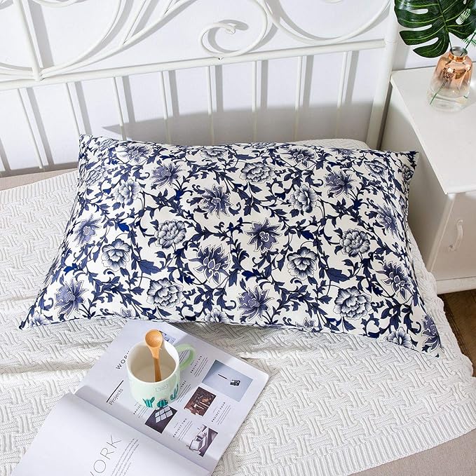 SLPBABY Silk Pillowcase for Hair and Skin with Hidden Zipper Print (Queen, Pattern13)