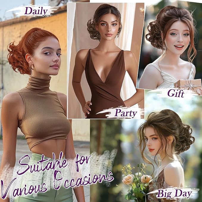 BARSDAR Copper Red Ponytail Extension - 10 Inch Short Wavy Drawstring Ponytail Hair Extensions for Women - Synthetic Comb Clip in Ponytail Hairpieces Fake Pony Tails - Copper Red