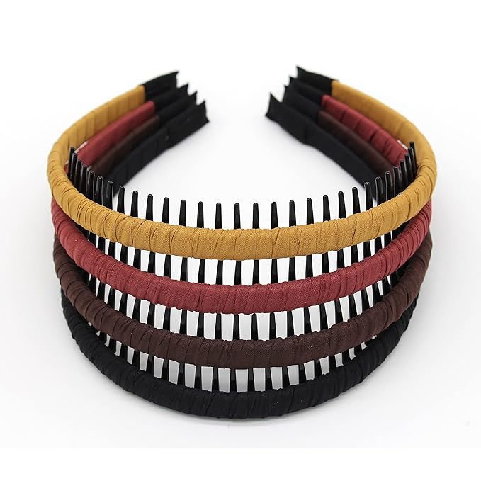 fashion head bands for women tooth comb hair hoop Comfy non slip hair bands(4 Colors)