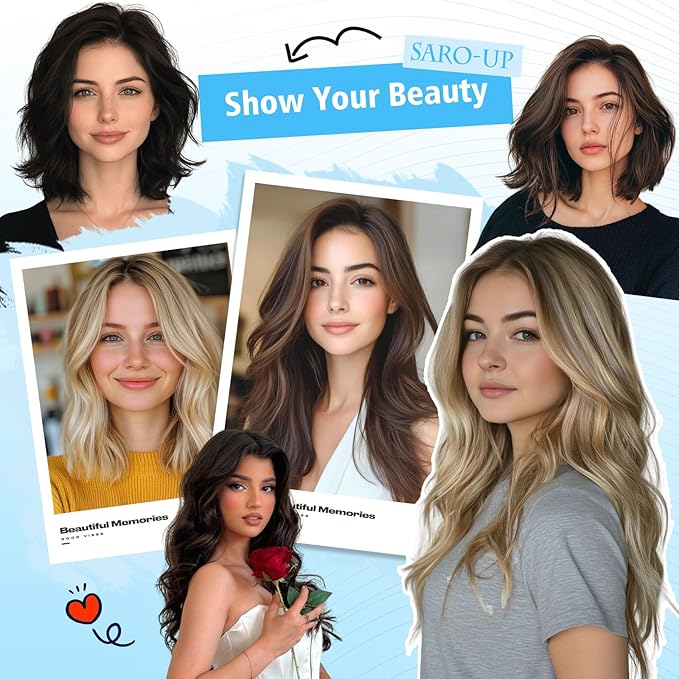 SARO-UP Human Hair Toppers for Women Real Human Hair pieces for Women with Thinning Hair pieces 7 * 10cm Hand-Tied Swiss Base Topper No Bangs 30g Hairpieces 10Inch (4T10/16#)