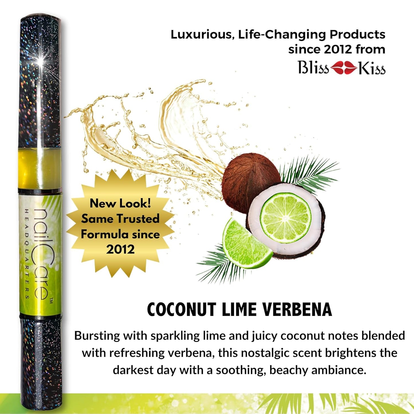 Nail Care Headquarters Simply Pure Cuticle Oil Pen for Nails - Nail Strengthener & Growth Oil and Serum for Damaged Nails, Hangnails w/Jojoba cuticle oil—Coconut Lime Verbena Fragrance