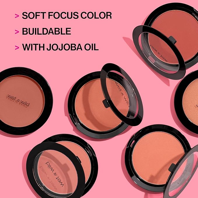 wet n wild Color Icon Blush, Effortless Glow & Seamless Blend infused with Luxuriously Smooth Jojoba Oil, Sheer Finish with a Matte Natural Glow, Cruelty-Free & Vegan - Nudist Society(Packaged)