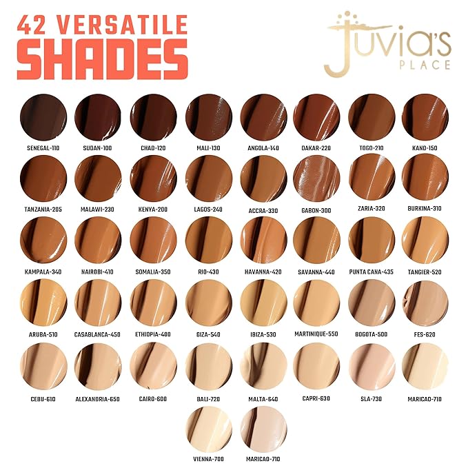 Juvia's Place I Am Magic Velvety Matte Liquid Foundation 720 - Bali - Very Light w/Neutral Undertone, Makeup Foundation Full Coverage, Lightweight, Long Wear, Velvety Matte Finish