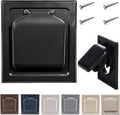 NO-PEST VENT, Exclusive Dual Door Dryer Vent Cover Outdoor 4 inch or Bathroom Fan, Made in USA w Highest UV Resistant Plastic in Any Outdoor Vent Cover (Onyx, 4 inch W/O Duct Tube)