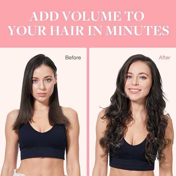 GOO GOO Clip in Hair Extensions Real Human Hair, Remy Human Hair Extensions Clip ins for Women, Natural Human Hair, 22inch 170g 7Pcs, #2 Dark Brown