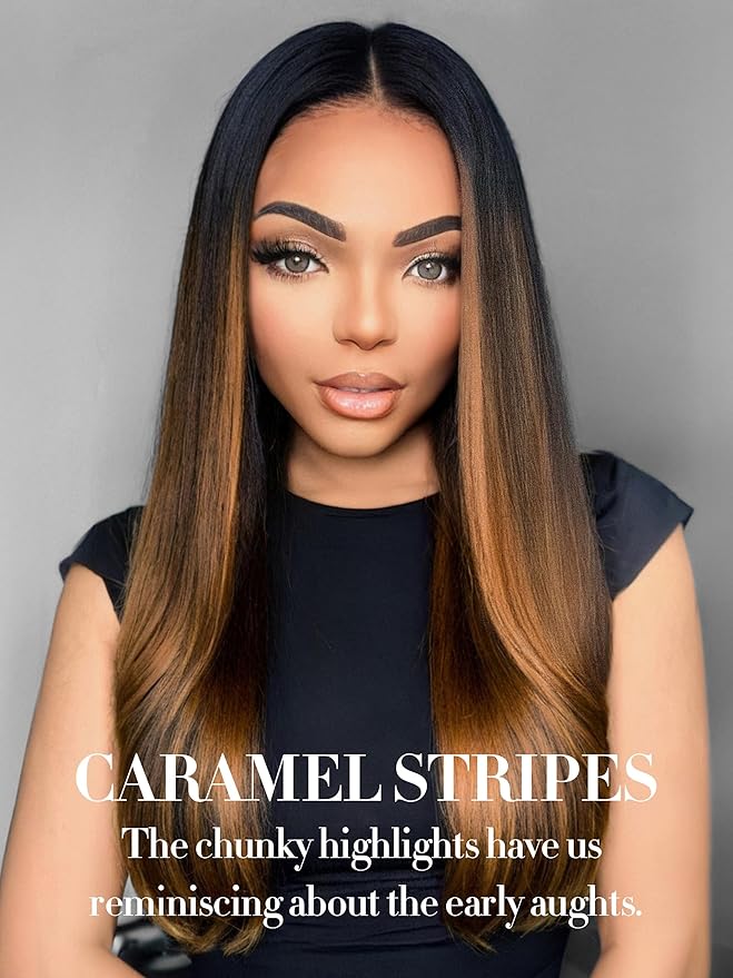 LUVME Seamless Clip in Hair Extensions Human Hair, 16 Inch 135g 9pcs #4/27 Hair Extensions Clip in Human Hair Silky Straight Remy Human Hair Extensions