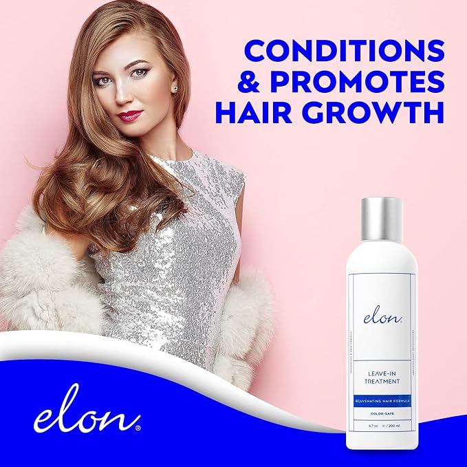 Elon Thinning Hair Leave In Treatment (6.7oz) — Hair Growth Products for Women — Scalp Health & Conditioner — Color Safe & Paraben-Free