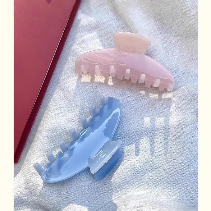 Customizable Hair Claw Clips for Women,Personalized Rhinestone Hair Clips with Name,Cute Large Hair Accessories,Handmade Rhinestones Hair Clamp Gifts for Mom,Bride,Wife,Bridesmaid,Couples（Jelly Blue）