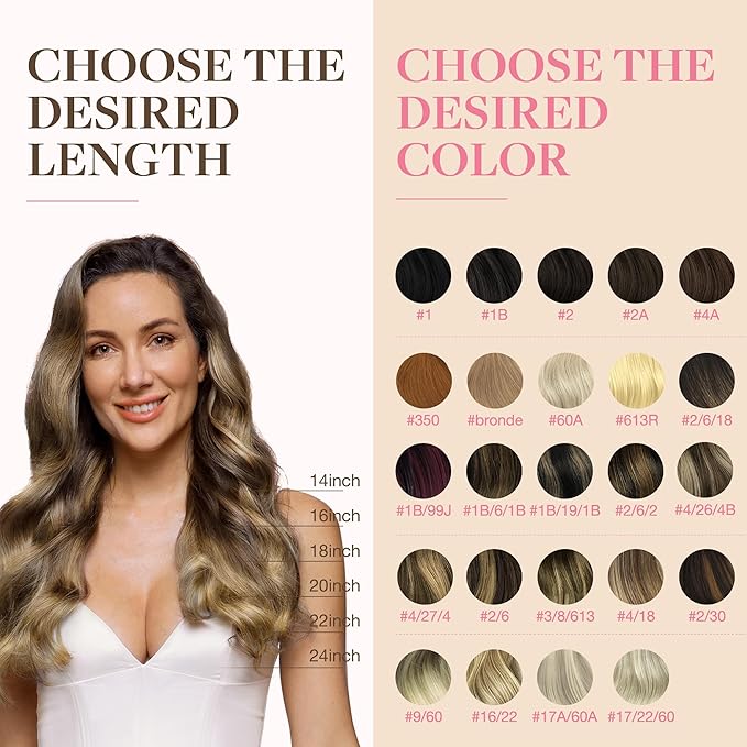 GOO GOO Tape in Hair Extensions Human Hair, 4D/14/5B Brunette Balayage, 16inch 50g 20pcs, Skin Weft Seamless Invisible, Silky Straight with Thick Ends, Remy Human Hair