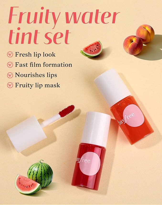 Lip Tint Stain Set, Lip Stain Long Lasting Lightweight Waterproof, Transfer-Proof, Non-sticky, Lip Makeup Matte Finish