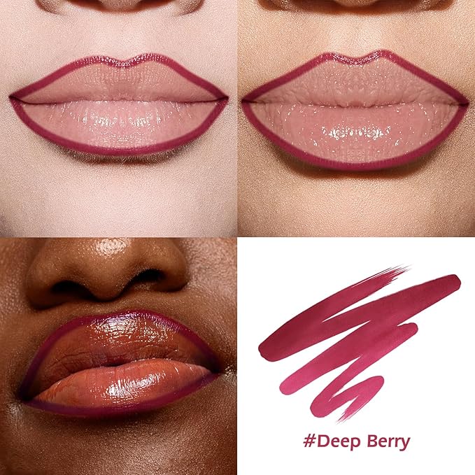 KIMUSE Peel Off Lip Liner Stain, Long Lasting Lip Tint Stain Peel Off, Waterproof, Transfer-Proof, Highly Pigmented Color Peel Off Lip Stain Liner, Matte Finish