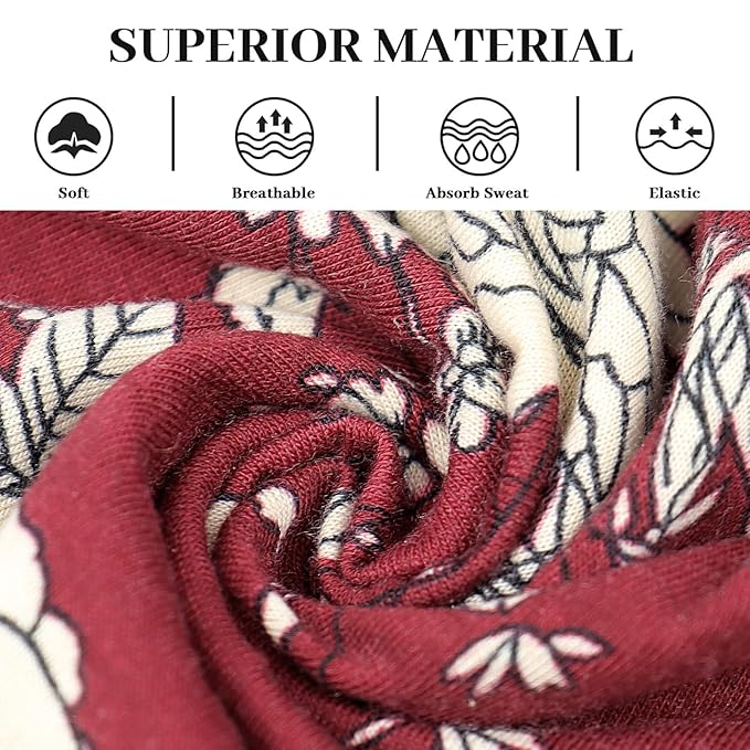 Wide Headbands for Women Knotted No Slip Head Bands Soft Turban Headband Hair Accessories Boho African Solid Color Head Wraps for Women Yoga Workout Pack of 6