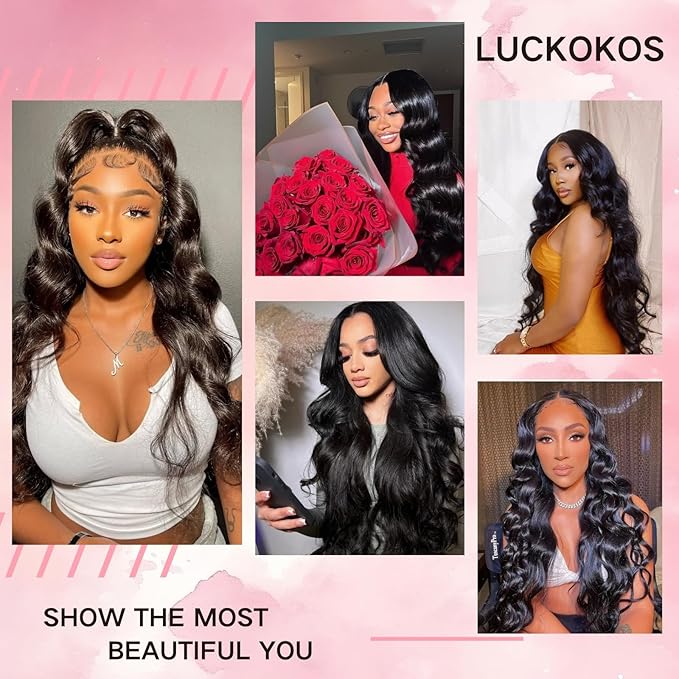 24 Inch Body Wave Lace Front Wigs Human Hair 13x4 HD Transparent Lace Front Wigs for Black Women Glueless Frontal Wigs Human Hair 200 Density Pre Plucked