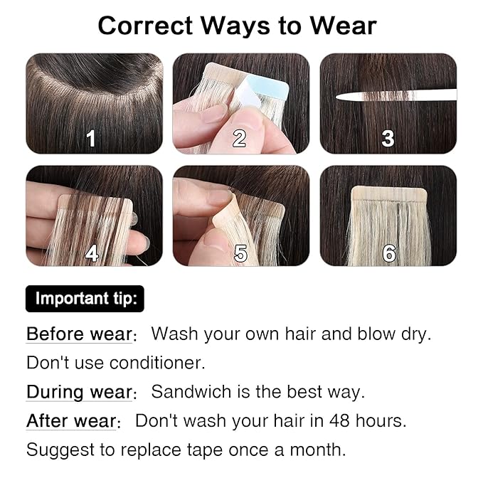 SUYYA Tape in Hair Extensions Human Hair Strawberry Blonde to Light Blonde Remy Hair 22 inches 20pcs 50g/pack Straight Seamless Skin Weft Tape in Human Hair Extensions Piano Color(22 inch #P27/24B)