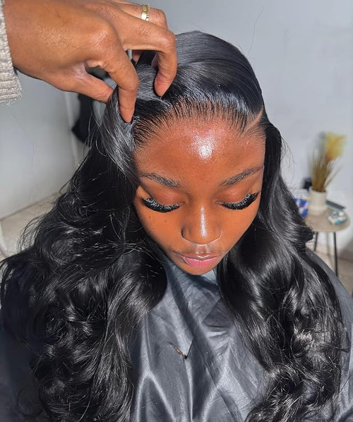 32 Inch 13x4 Lace Front Wigs Human Hair 180% Density Body Wave HD Lace Frontal Wigs Human Hair Pre Plucked Glueless Wigs for Women 100% Virgin Human Natural Color