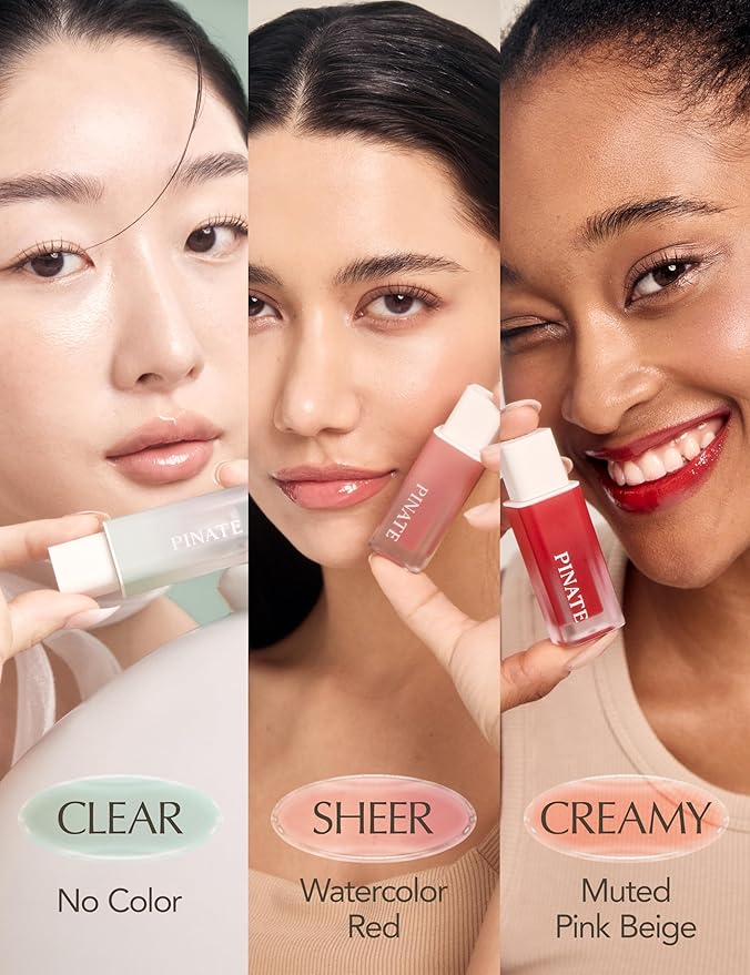 NATURAL LIP OIL - Dohwa Set, Gift Set, Powerful glow lip oil serum - Nourishing & Protecting lip care that naturally brings out own colors with camellia seed oil. 0.14 FL. Oz (Set of 3), Red