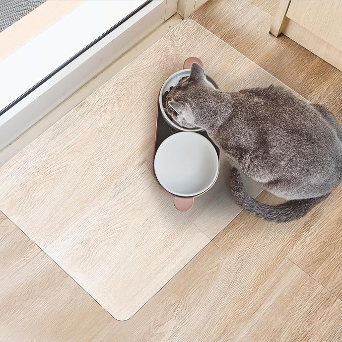 Clear Frosted Floor Mat, PVC Durable Anti-Scratch Floor Mat (20"x 28")