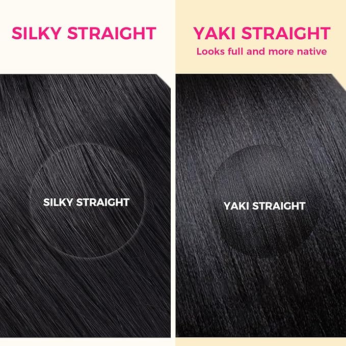 Lashey Seamless Clip in Hair Extensions Human Hair Light Yaki Straight 110g 7pcs Natural Black 18 Inch PU Clip Soft Invisi Edge