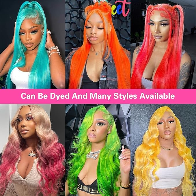 Pink Lace Front Wig Human Hair 12A 13x4 200 Density Body Wave Pink Frontal Hd Lace Pre Plucked With Baby Hair Glueless Wig 32 Inch