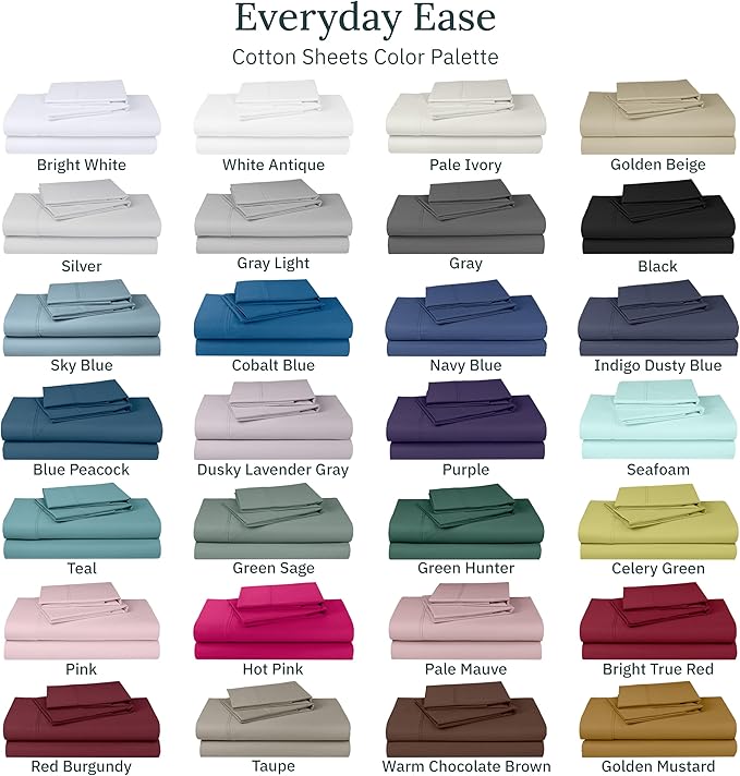 California Design Den Standard Queen Size Pillowcase Set - 400 Thread Count, 100% Cotton Sateen, Set of 2 Pillow Covers, Soft and Breathable - Seafoam