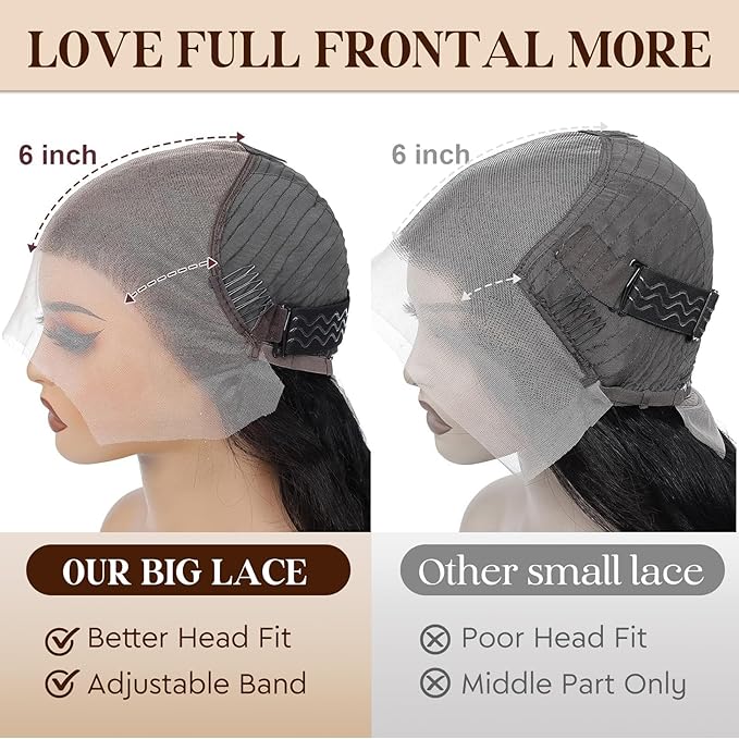 36 Inch 13x6 Lace Front Wigs Human Hair Pre Plucked Real Virgin Human Hair Wig Invisilbe Hairline Tiny Knots 230 Density Straight HD Lace Frontal Wigs 3X Longer Lifespan