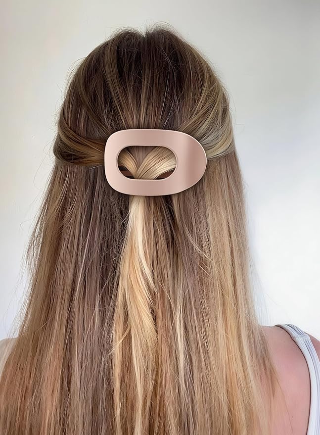 4 PCS Hair Clips Flat claw clips for women,Non Slip Hair Claw Clips for thick hair and thin hair, French ergonomic hair accessories Set