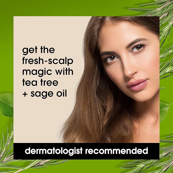 Yes To Tea Tree Scalp Relief Shampoo, pH Balancing Formula To Calm Dry Itchy Scalp While Moisturizing & Nourishing Hair, With Tea Tree & Sage Oil, Natural, Vegan & Cruelty Free, 12 Fl Oz