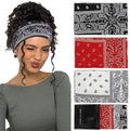 Huachi Bandana Headbands for Women Non Slip, Thick Womens Headbands Boho Elastic Hair Bands for Women's Hair, Stretchy Sweat Headband for Workout Running Working
