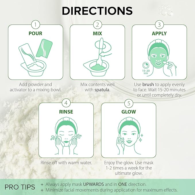 Ebanel Collagen Peptides Wash-Off Face Mask Set, 8 Pack Instant Skin Tightening and Lifting Masks, Brightening Face Mask with Niacinamide, Glutathione, Hyaluronic Acid, Vitamin C, Cica, B5, Albumen