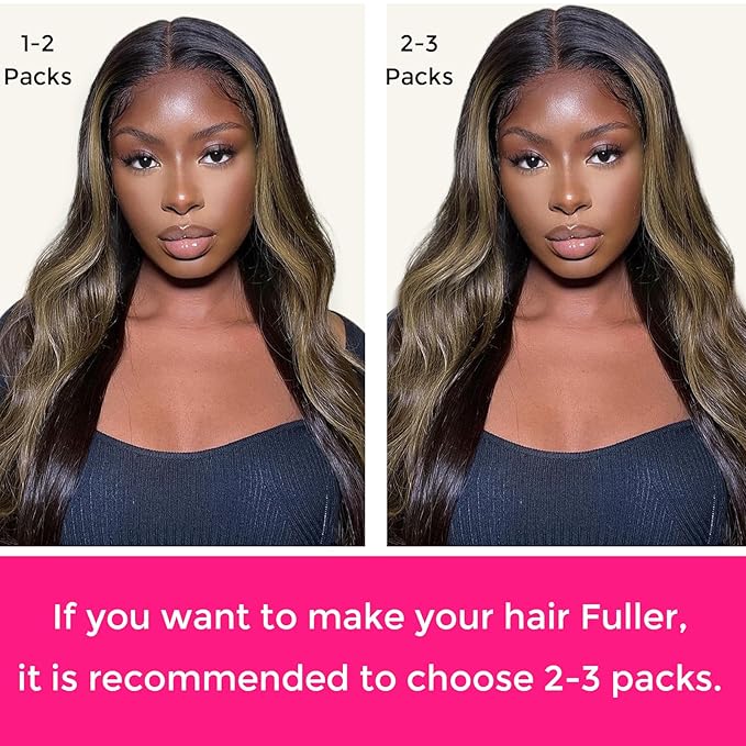 Lashey Seamless Clip in Hair Extensions Remy Human Hair Natural Black Mixed Chestnut Brown 110g 7pcs Body Wave 24 Inch