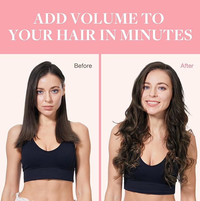GOO GOO Clip in Hair Extensions Real Human Hair, Remy Human Hair Extensions Clip ins for Women, Natural Human Hair, 20inch 120g 7Pcs, 2A Light Brown
