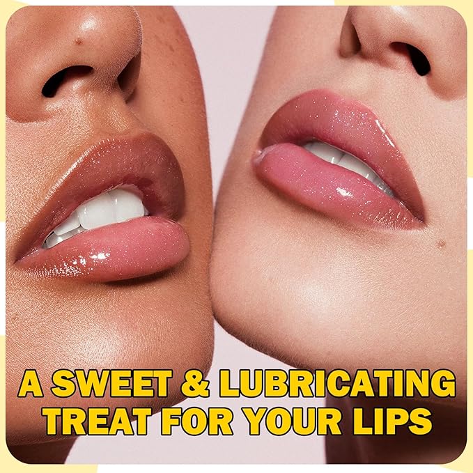 2PCS Lip Balm Honey Pot,Moisturizing Lip Sleep Mask,Prevention Dry and Cracked Overnight Sleeping Lip Mask with Brush,Reduces Lip Lines Long Lasting Hydrating Lip Care Scrubs Exfoliator