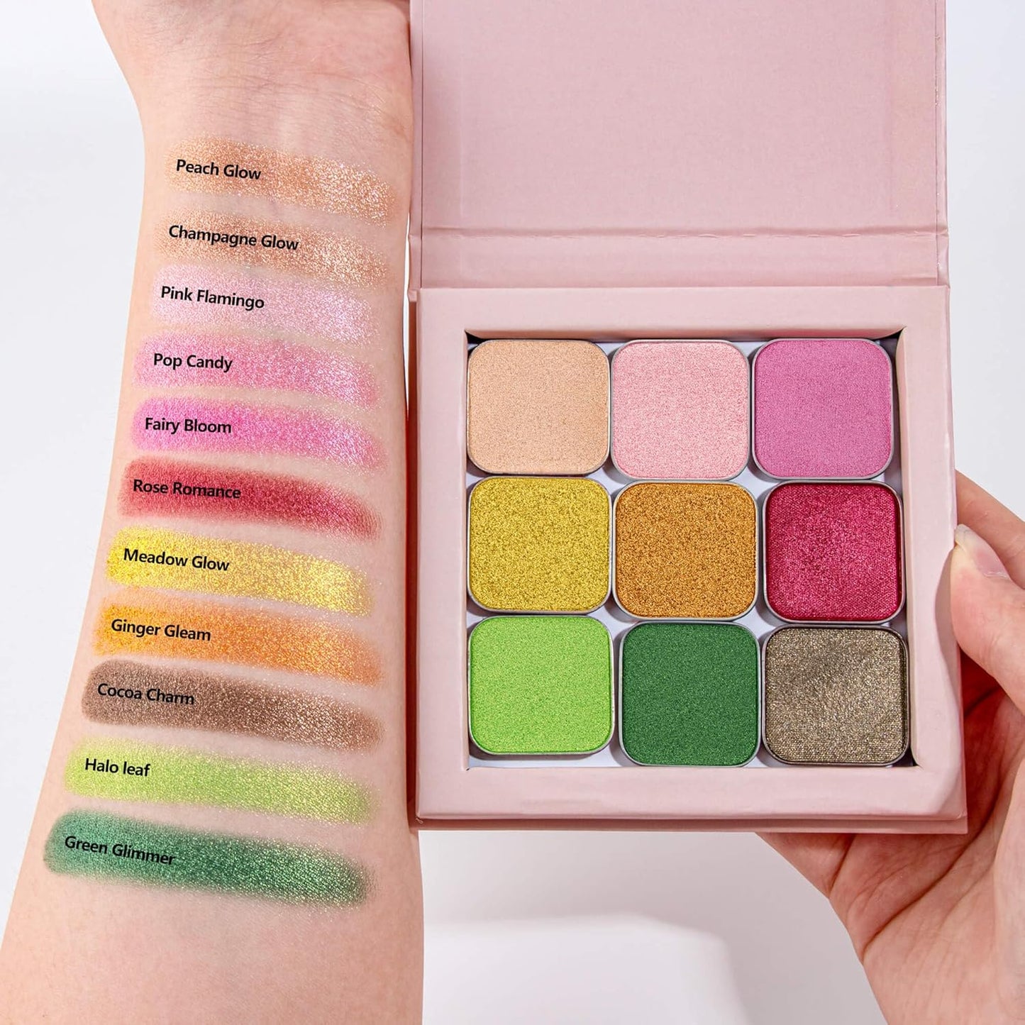 Magnetic Eyeshadow Soft Peach with Hints of Yellow and Pink, Satin Finish, Easy to Blend, Magnetic Pan for DIY Makeup Palette (Peach Glow)