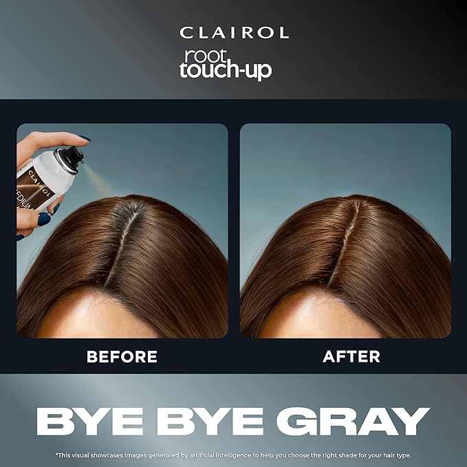 Clairol Root Touch-Up Temporary Hair Coloring Spray, Black Hair Color, Pack of 1