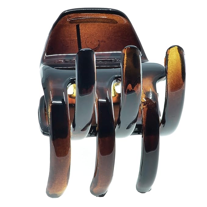 Camila Paris NV123 French Hair Clip for Women, Small Set of 2 Tortoise Girls Hair Claw Clips Jaw. Fashion Durable Styling Hair Accessories for Women, Strong Hold No Slip Grip, Made in France