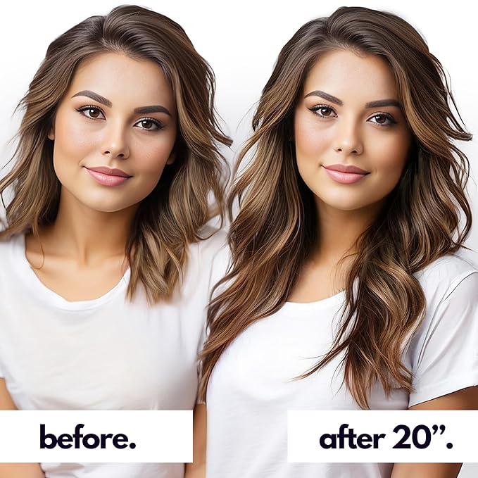 Irresistible Me Real Human Hair Extensions Clip Ins – 100% Human Hair Clip In Extensions for Length & Volume – Invisible Extension – Heat Resistant & Dyeable – Caramel Balayage, 14 Inches