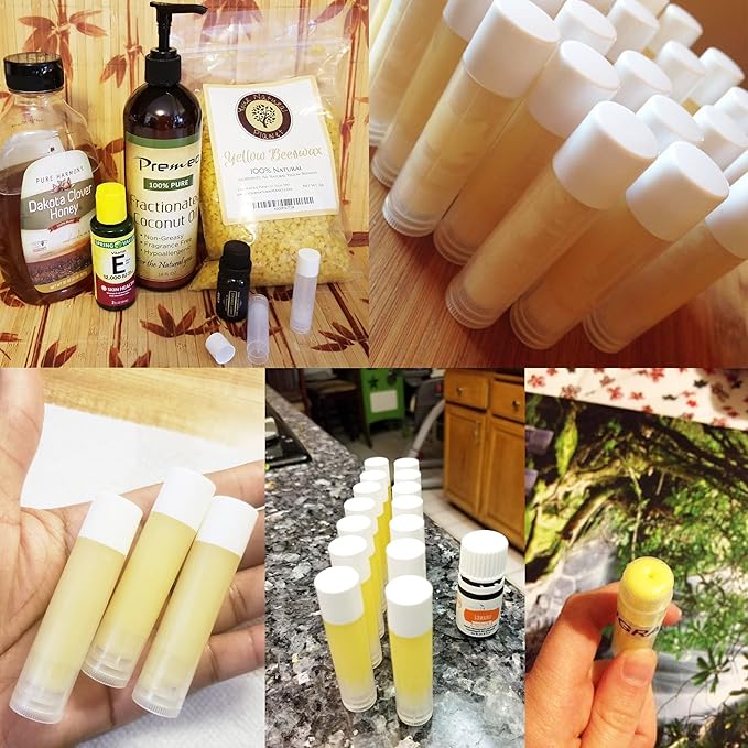 Honbay 30PCS 5g Clear Empty Lip Balm Containers Empty Tubes