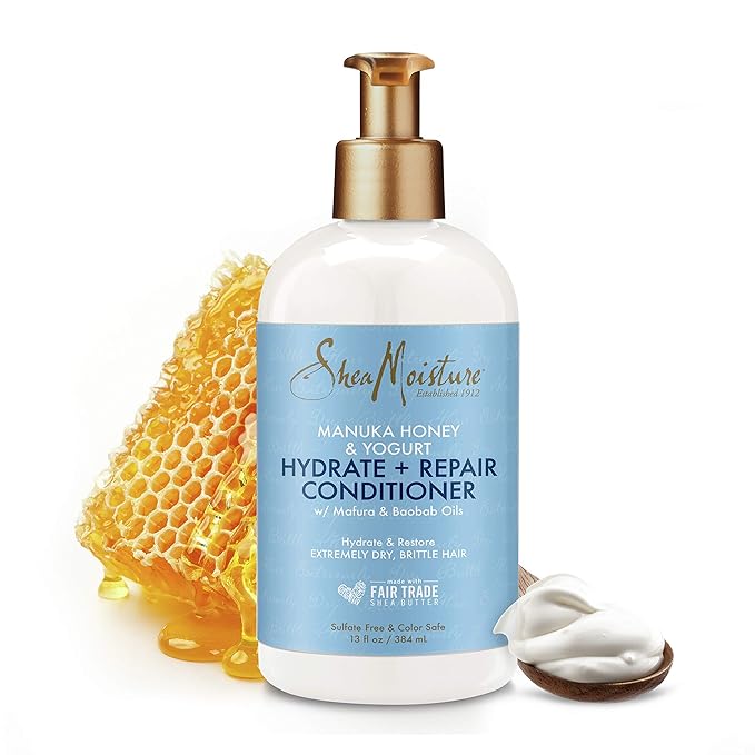 SheaMoisture Hydrate & Repair Conditioner for Damaged Hair Manuka Honey & Yogurt Shea Butter 13 oz
