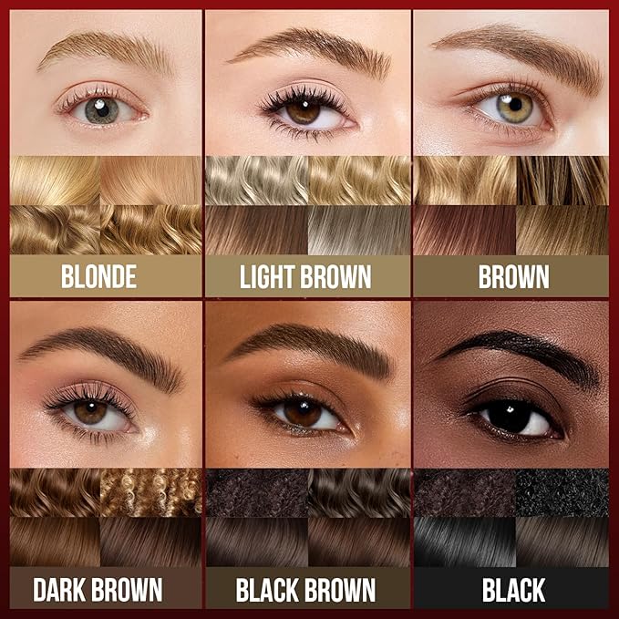 Vevivia Eyebrow Pencils for Women - Eyebrow Pen with Dual-Brush-Tip & Curved Tip for Natural Fuller-Looking Brows, Precise Hair-Like Strokes for All Brow Types, Last All-Day Brow Makeup, Black Brown