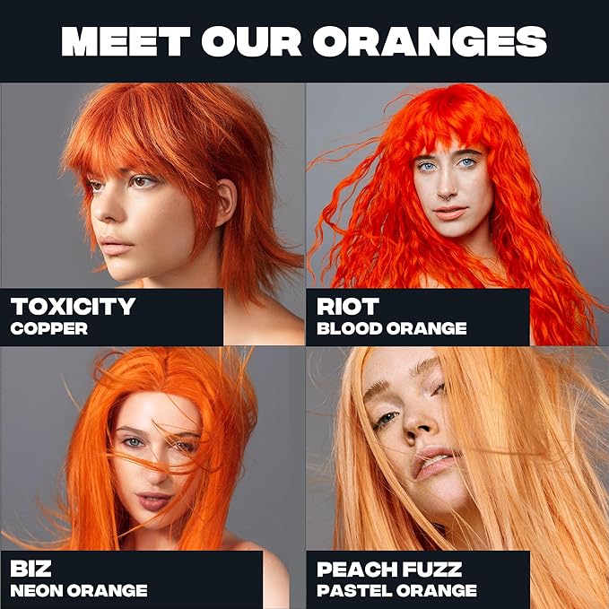 Good Dye Young Semi-Permanent Hair Color, Vegan and Cruelty-Free Peach Orange Hair Dye, Last up to 24 Washes, Non-Damaging Conditioning Hair Color (5FL OZ, Peach Fuzz)